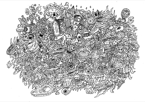 Doodling By Kris Man Coloring Page